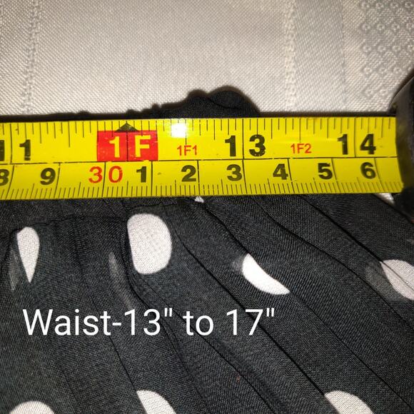 Charlotte Russe Polka Dot Skirt Sz S High Low Mini To Maxi Sheer Black NWT Lined - Picture 13 of 13